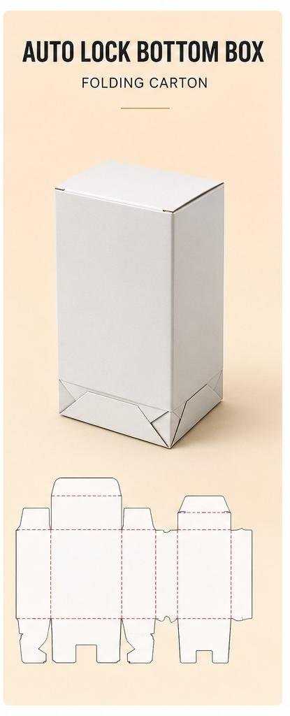Auto Lock Bottom Box folding carton style