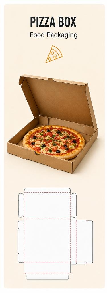 Pizza Box food packaging style