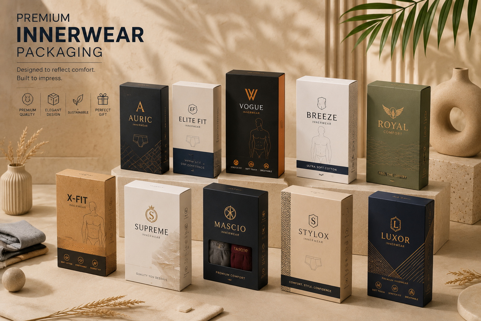 Colorful product boxes and custom packaging styles