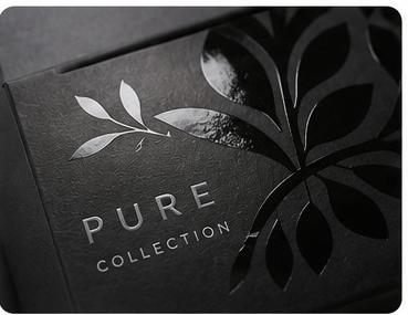 Glossy black selective spot UV packaging detail